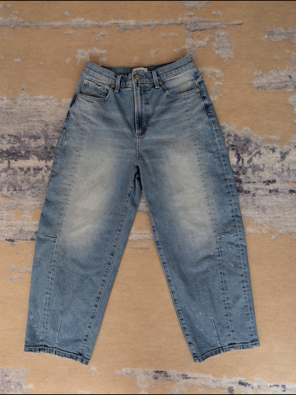 pistola Barrel Leg Jeans in Light Blue Wash